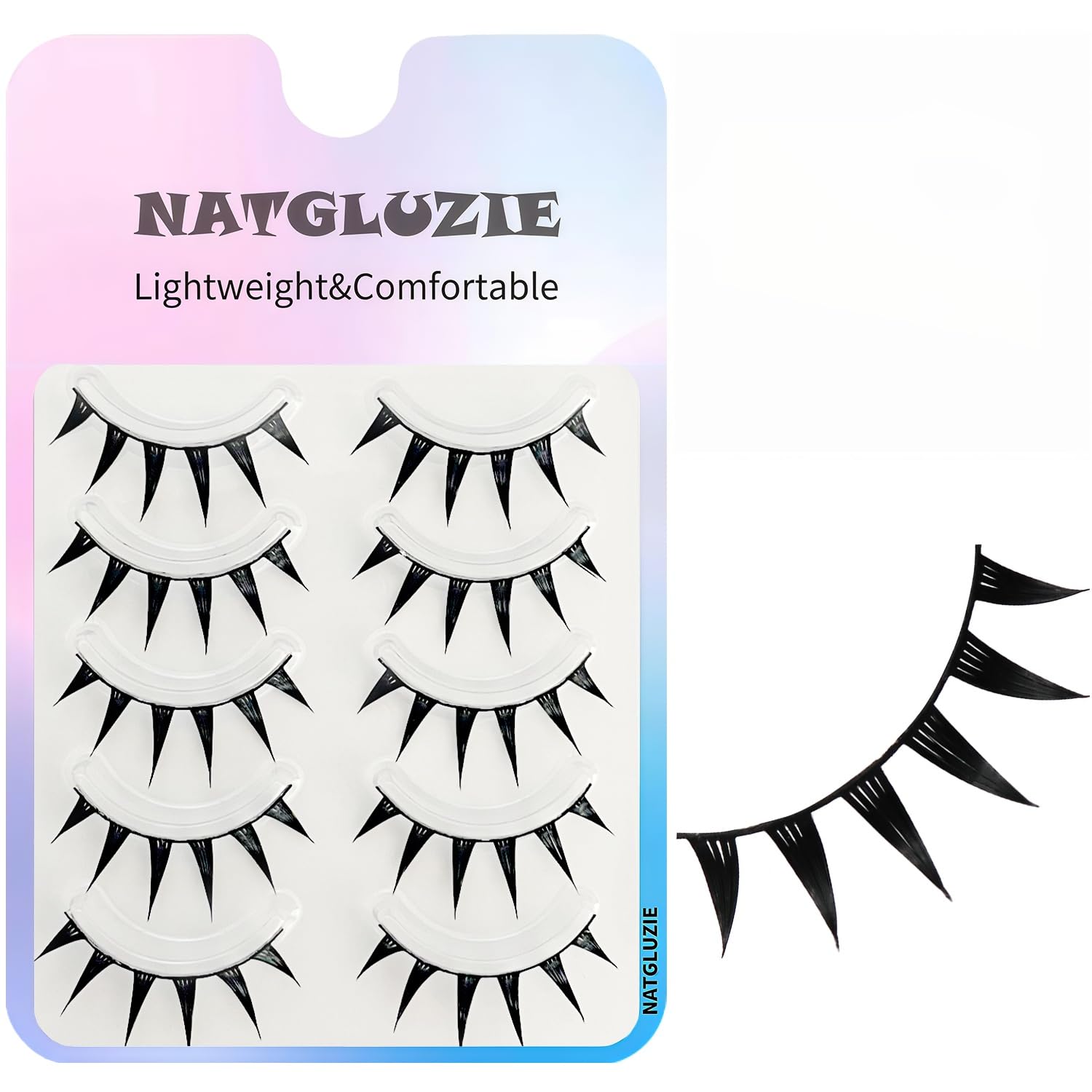 Amazon | Natgluzie つけまつげ 束感 つけま 長め つけまつ毛 12mm